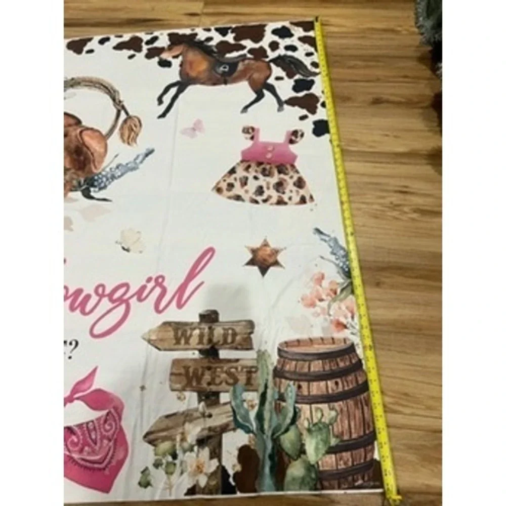 Cowboy or Cowgirl Gender Reveal Backdrop Western Wild West‎ Party Banner 82x59